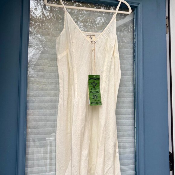 NWT Designer Bsbee Sustainable Clothing 100% Cotton Natural Cream Slip Dresses - Picture 5 of 13